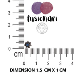 925 Sterling Silver Lapis Eartops for Women | Authentic Silver Jewelry | Handcrafted Elegant Gift