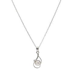 925 Sterling Silver Natural Pearl Pendant for Women Teardrop Design
