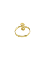 925 Sterling Silver Gold Plated Toe Ring for Women | Handmade Silver Jewelry | Elegant Daily Wear Gift
