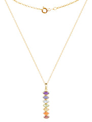 925 Sterling Silver Gold Plated Chakra Pendant for Women | Gemstone Pendant | Handmade Jewelry | Elegant Daily Wear Gift