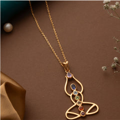 925 Sterling Silver Seven Chakra Gemstone Pendant