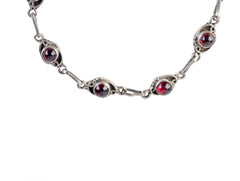 925 Sterling Silver Garnet Bracelet for Women | Gemstone Bracelet | Handmade Silver Jewelry | Elegant Daily Wear Gift