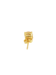 925 Sterling Silver Gold Plated  Citrine Stud Earrings for Women | Gemstone Stud Eartop | Handmade Silver Jewelry | Elegant Daily Wear Gift