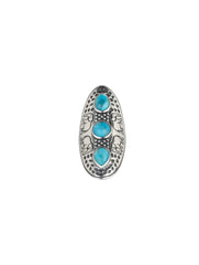 925 Sterling Silver Turquoise Ring for Women | Gemstone Ring | Handmade Silver Jewelry | Elegant Daily Wear Gift