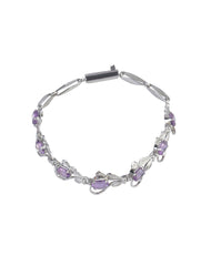 925 Sterling Silver Amethyst Bracelet for Women | Gemstone Bracelet | Handmade Silver Jewelry | Elegant Daily Wear Gift