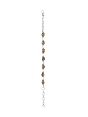 925 Sterling Silver Tiger Eye Bracelet for Women | Gemstone Bracelet | Handmade Silver Jewelry | Elegant Daily Wear Gift