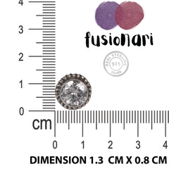 925 Sterling Silver AD Zircon Eartops for Women | Authentic Silver Jewelry | Handcrafted Elegant Gift