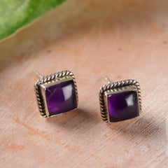 925 Sterling Silver Amethyst Earrings for Women | Healing Jewelry for Women