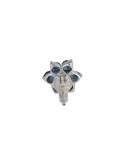 925 Sterling Silver Blue Sapphire Stud Earrings for Women | Gemstone Stud Eartop | Handmade Silver Jewelry | Elegant Daily Wear Gift