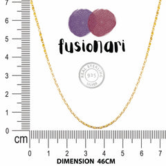 925 Sterling Silver 2.5 Micron Gold Plated Chain 18" for Women | Elegant Minimalist Gold Jewelry