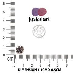 925 Sterling Silver Garnet Eartops for Women | Natural Gemstone Jewelry | Elegant Gift