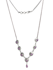 925 Sterling Silver Amethyst Necklace for Women