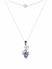 925 Sterling Silver Amethyst Pendant  Handmade Gemstone Necklace for Women Elegant Jewelry Gift