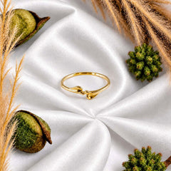925 Silver Ring Handmade Lightweight Notched Curved Design High Polish Vermeil 2.5 Micron Gold Plated