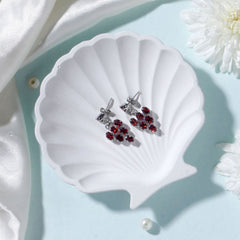 Srotas – Garnet Drop Earrings