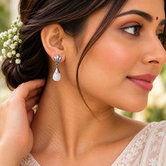 Moonstone Silver Earring