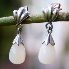 Moonstone Silver Earring