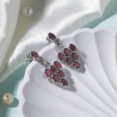 Srotas – Garnet Drop Earrings