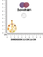 925 Sterling Silver Gold Plated  OM Chakra Pendant for Women | Gemstone Pendant | Handmade Jewelry | Elegant Daily Wear Gift