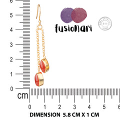 925 Sterling Silver Carnelian Earrings with 2.5 Micron Gold Plating | Handmade Gemstone Earrings for Women | Party Wear Jewelry
