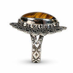 Vasudha - Tiger Eye Silver Ring