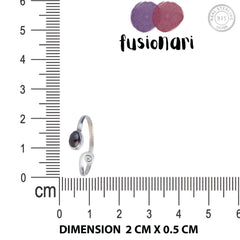 Fusionari 925 Sterling Silver Garnet Toe Ring for Women | Adjustable Red Gemstone Toe Ring | Minimal Jewelry