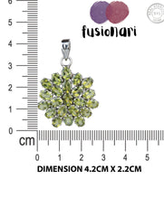925 Sterling Silver Peridot Pendant  Handmade Gemstone Necklace for Women Elegant Jewelry Gift