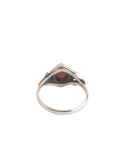 925 Sterling Silver Garnet Ring for Women Handmade Gemstone Ring Adjustable Statement Jewelry Birthday Gift