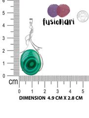 925 Sterling Silver Malachite Pendant With 18 Inch Chain Handmade Gemstone Necklace for Women Elegant Jewelry Gift