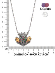 925 Sterling Silver Multistone Necklace for Women Handmade Gemstone Jewelry Elegant Gift