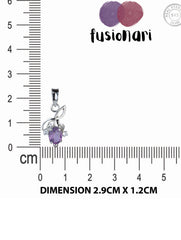 925 Sterling Silver Amethyst Pendant  Handmade Gemstone Necklace for Women Elegant Jewelry Gift