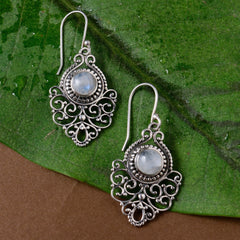 Vallari – Moonstone Filigree Drop Earrings