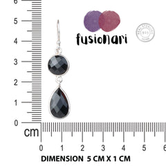 925 Sterling Silver Black Onyx Earrings for Women | Gemstone Stud Earrings | Handmade Daily Wear Silver Jewelry Gift