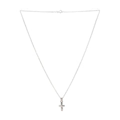 925 Sterling Silver Minimal Cross Pendant Classic Plus Symbol Design
