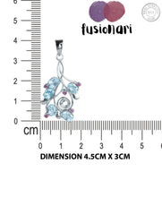 925 Sterling Silver Blue Topaz Pendant  Handmade Gemstone Necklace for Women Elegant Jewelry Gift