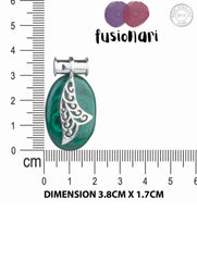 925 Sterling Silver Malachite Pendant Handmade Gemstone Necklace for Women Elegant Jewelry Gift