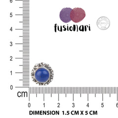 925 Sterling Silver Lapis Lazuli Eartops for Women |Blue Gemstone Stud Earrings | Elegant Office Wear Jewelry