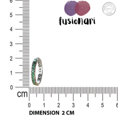 Fusionari 925 Sterling Silver Emerald Pendant for Women | Classic Green Gemstone Pendant | Without Chain