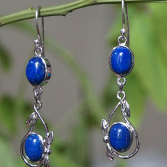 Nirvi Lapis Silver Earrings