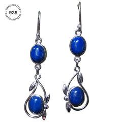 Nirvi Lapis Silver Earrings