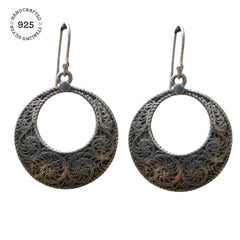 Vritti Silver Hoop Earrings (Large)