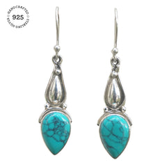 Matsya Turquoise Silver Earrings