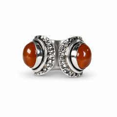 Sangam - Carnelian Silver Ring