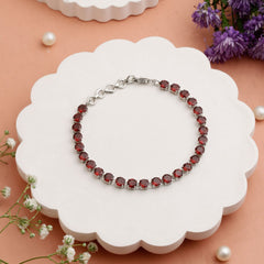 Tamra – Garnet Link Bracelet