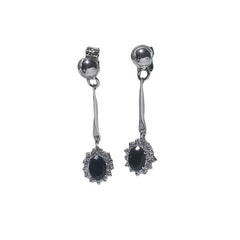 Toran – Black Onyx Silver Earrings