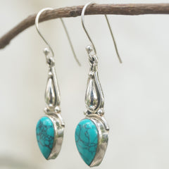 Matsya Turquoise Silver Earrings