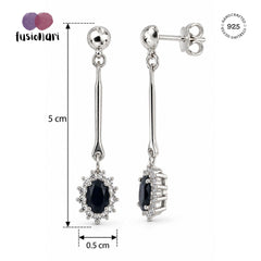 Toran – Black Onyx Silver Earrings