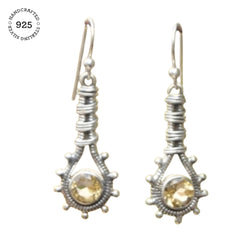 Citrine Silver Earrings
