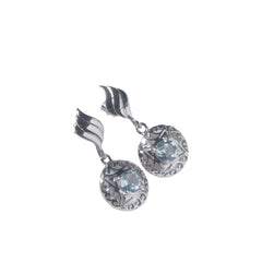 Shankh – Blue Topaz Drop Earrings