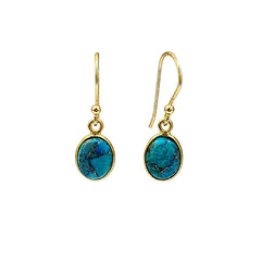 FUSIONARI 925 Sterling Silver Turquoise Gemstone Drop Earrings Jewellery